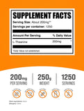 BulkSupplements L-Theanine en poudre, pelle, dosage précis pour vos boissons.