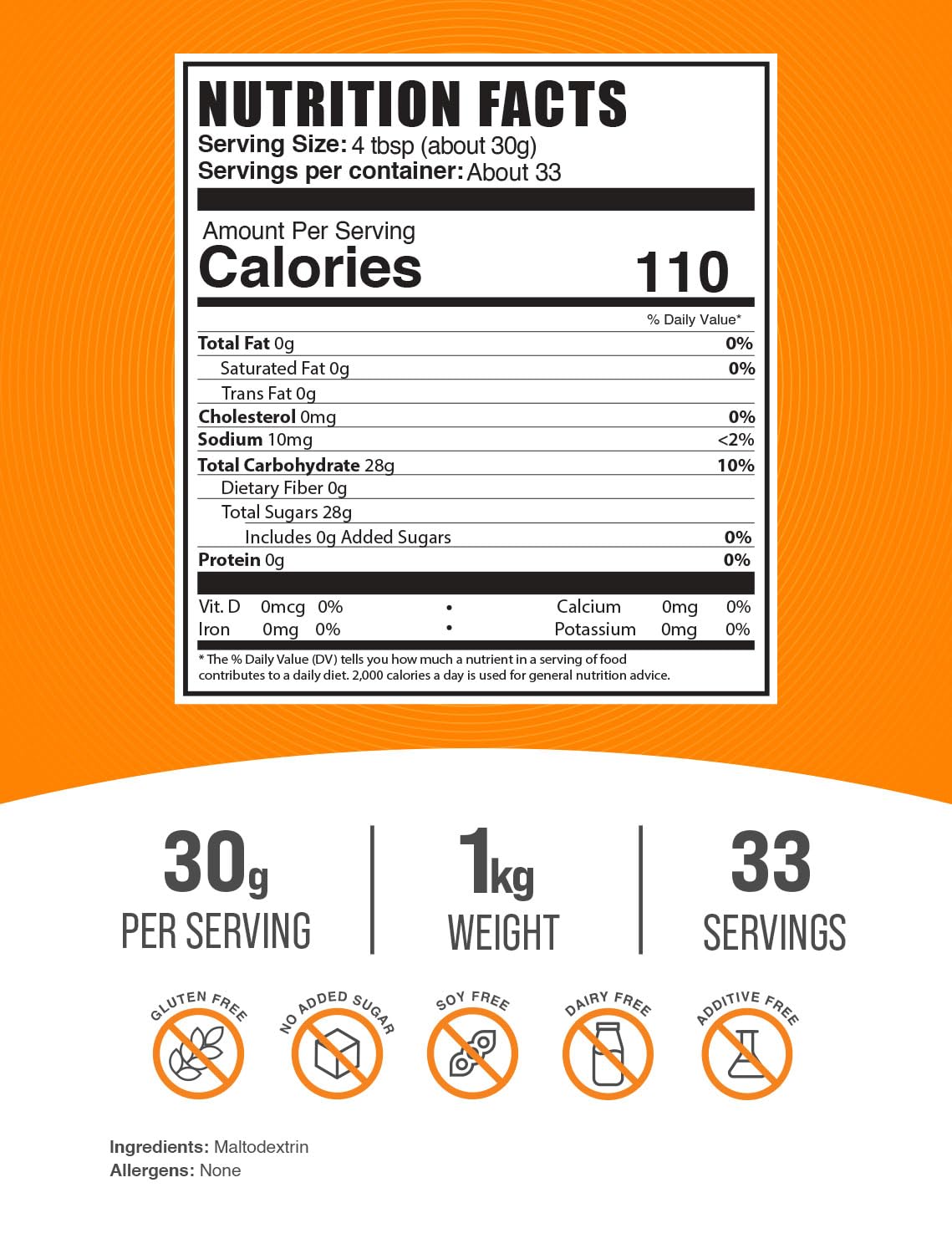 BulkSupplements Maltodextrine en poudre, gobelet et mélange: énergie durable avant l'effort.