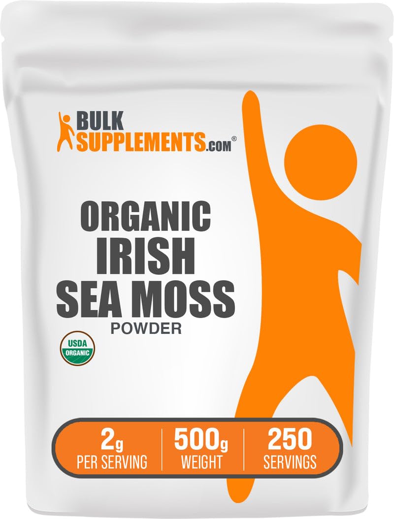 BulkSupplements poudre mousse de mer bio — emballage pratique et écologique