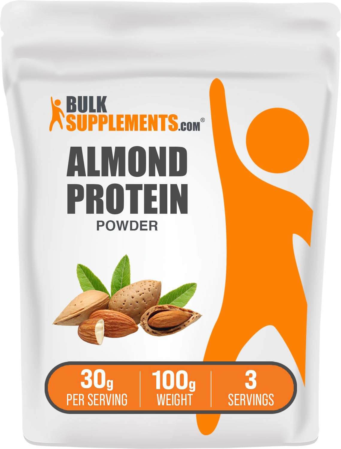 BulkSupplements Poudre protéinée d’amande naturelle, idéale pour vos smoothies quotidiens.