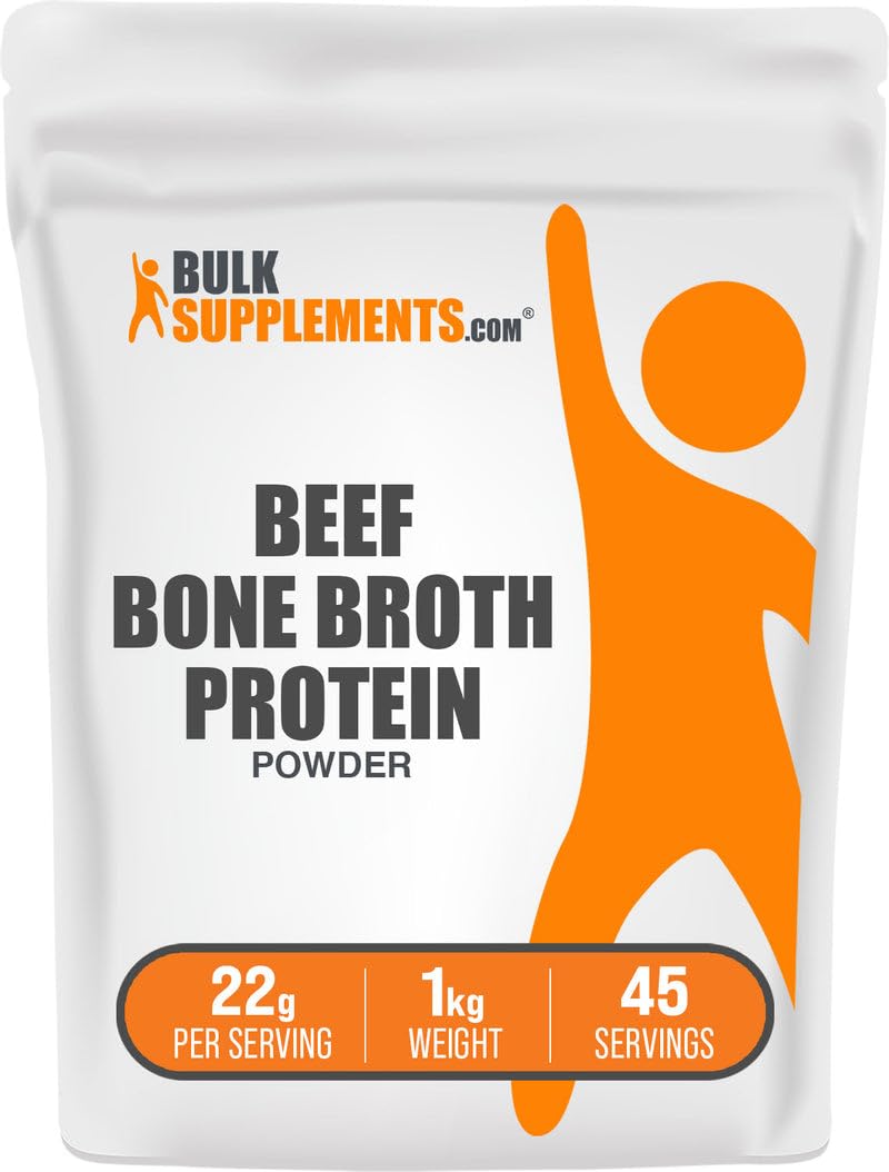 BulkSupplements proteine bouillon os boeuf poudre neutre ideale pour recuperation apres entrainement