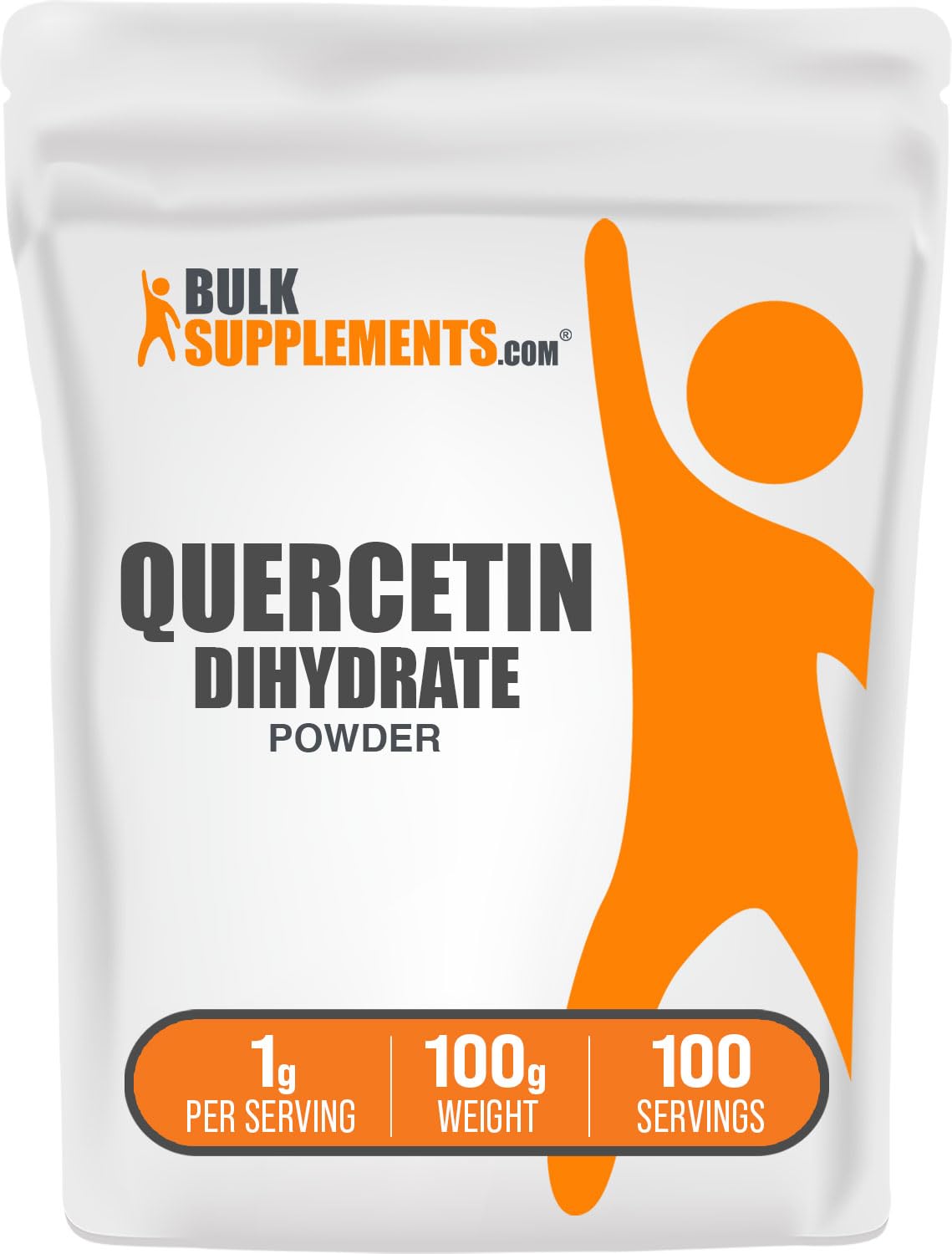 Quercétine Dihydrate BulkSupplements, poudre fine prête à être ajoutée à votre routine