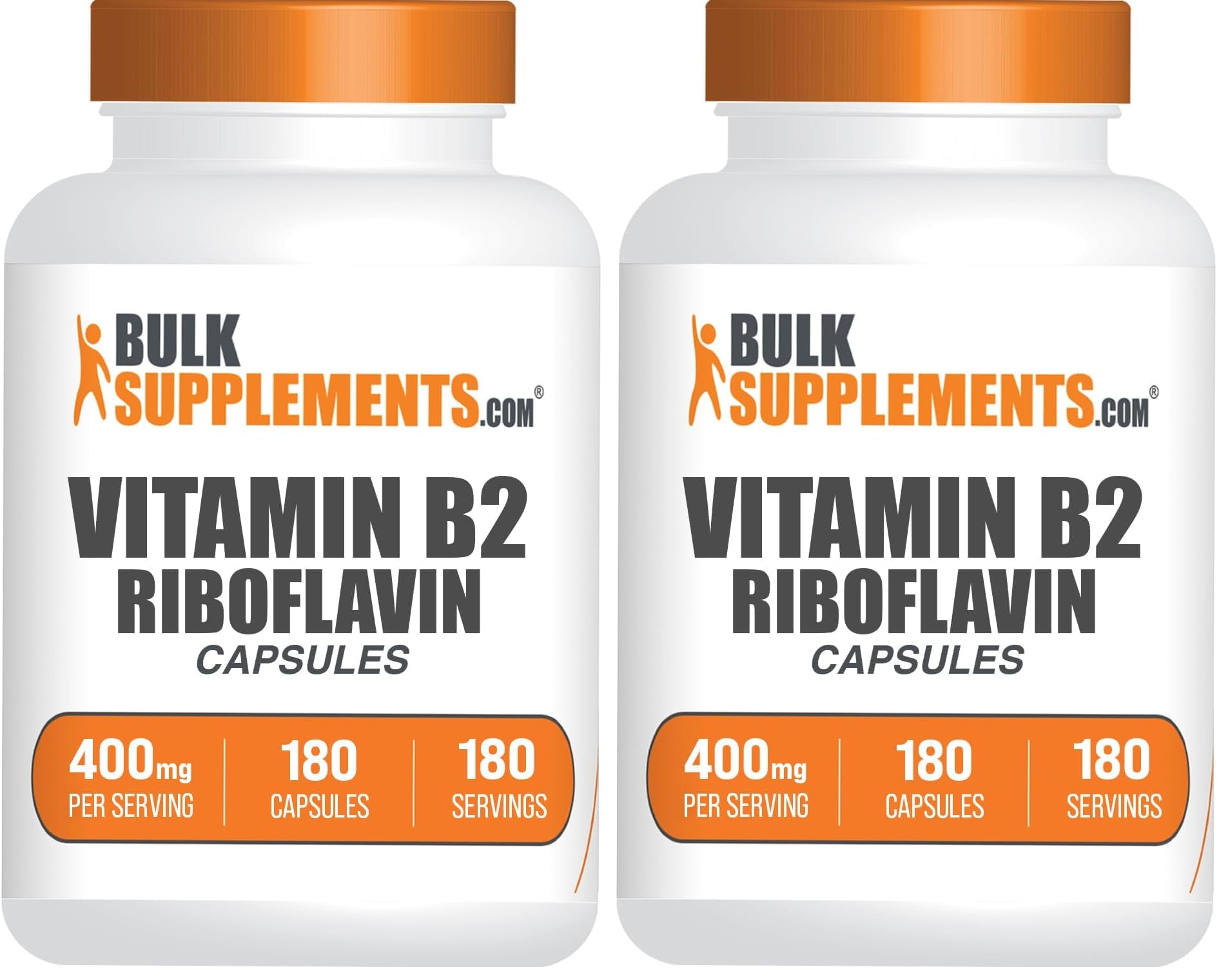 BulkSupplements Riboflavine 400 mg : capsules en bouteille, pratique pour routine quotidienne