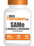BulkSupplements SAM-e Capsule 400 mg sans gluten, pratique pour la routine quotidienne.