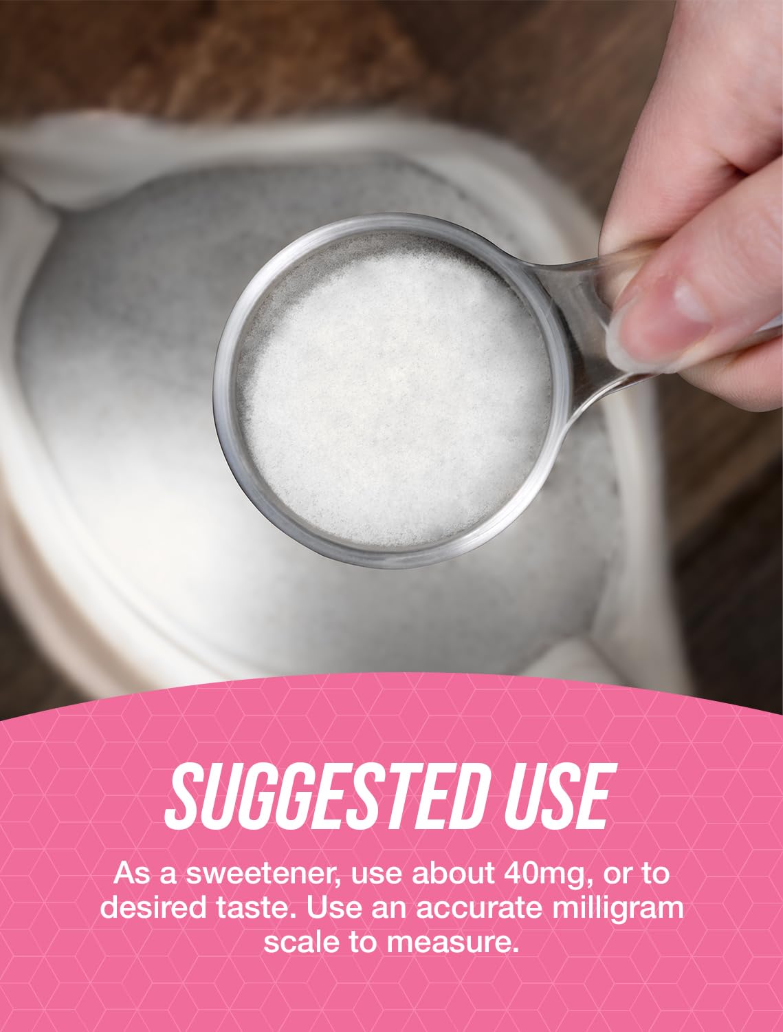 BulkSupplements Stevia Extrait, dose-cuillère, mesure précise pour thé et café
