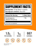 BulkSupplements TMG poudre et sa cuillère doseuse, mesurer facilement.