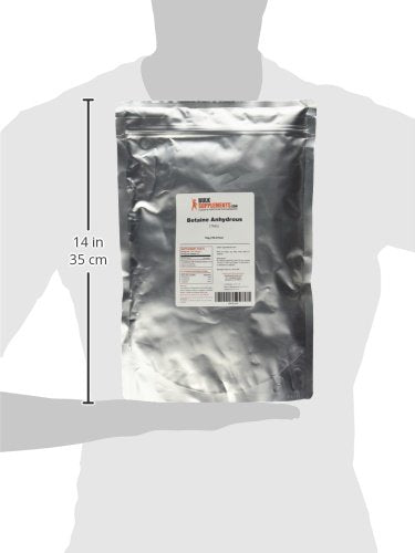 BulkSupplements TMG poudre sans gluten, compatible avec divers régimes.