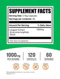 BulkSupplements Tongkat Ali Capsules, utilisation quotidienne: soutien éventuel d'énergie naturelle et vitalité.