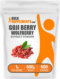 Bulksupplements Wolfberry Extract Poudre: dosage pratique pour énergie quotidienne.