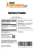 Bulksupplements Wolfberry Extract Poudre: ajout facile dans smoothies et recettes.