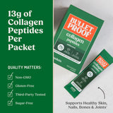 Bulletproof Collagène boite-15-sachets offre un format pratique à la maison et en voyage.