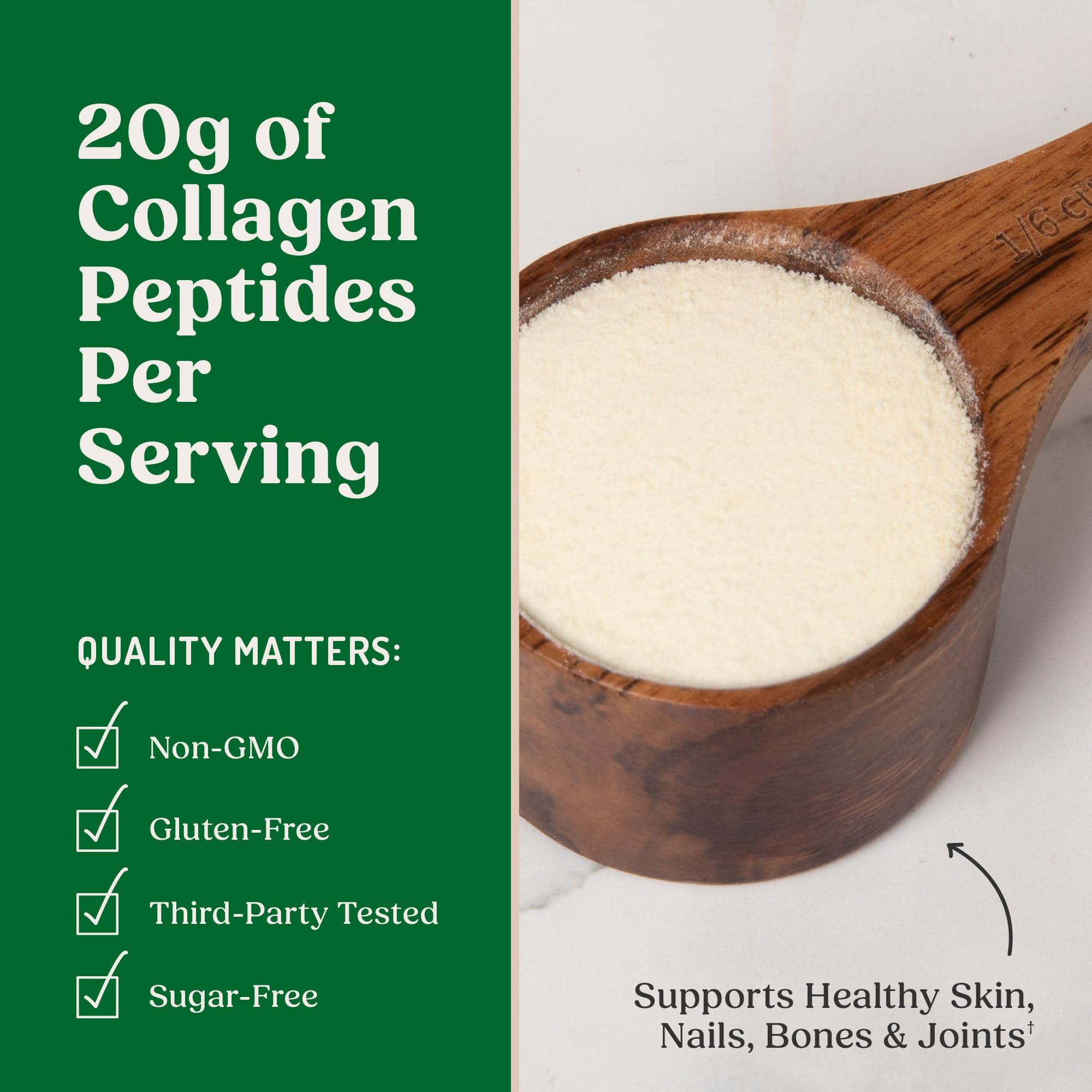 Bulletproof Collagen Peptides peut être ajouté dans café ou smoothies sans sucre ajouté.