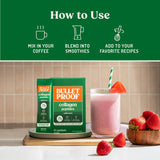 Bulletproof Collagène préparation-eau-froide s’intègre facilement dans les boissons froides.