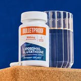 Bulletproof glutathion liposomale – emballage sans gluten et végane.