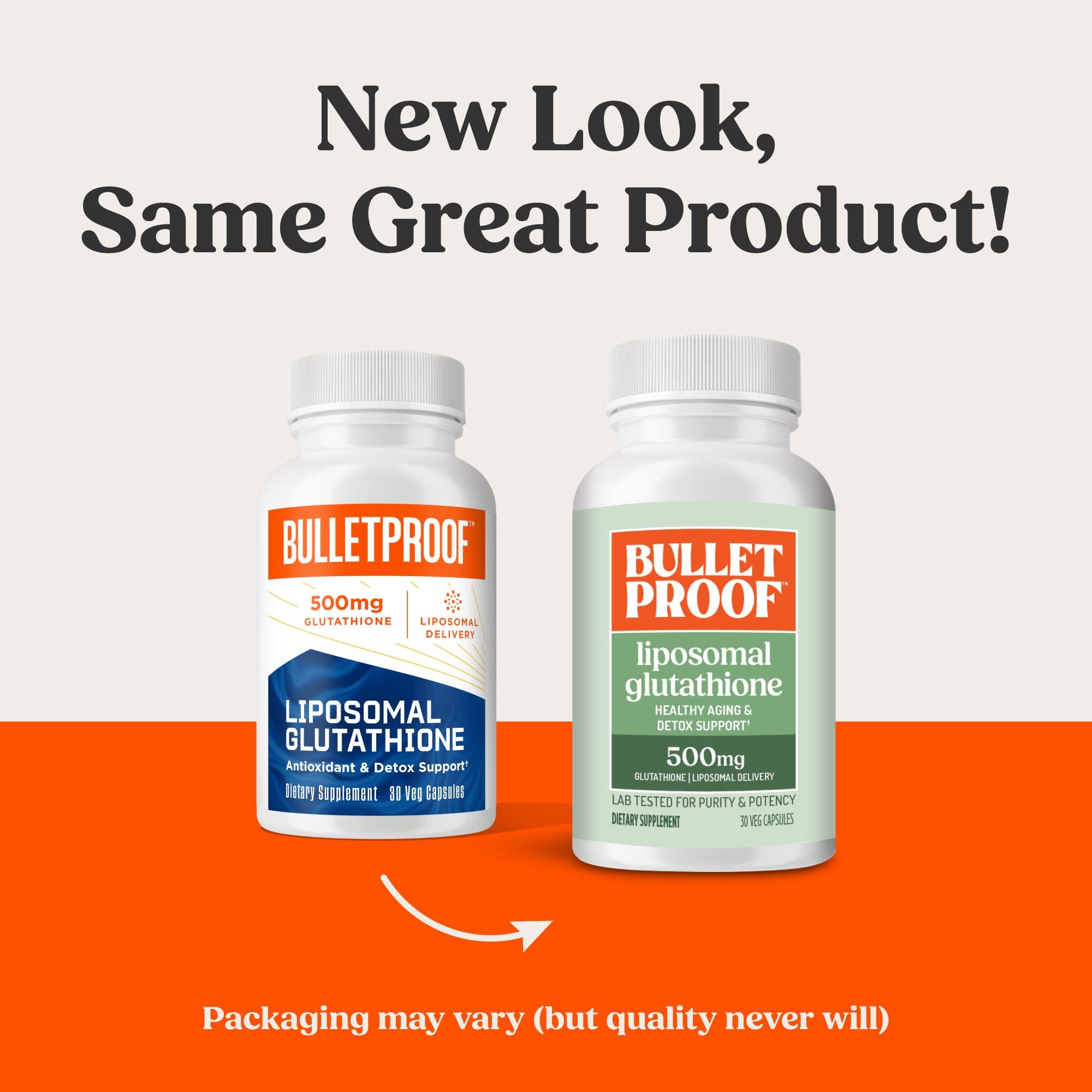 Bulletproof glutathion liposomale – étiquette affichant immunité et absorption optimisée.