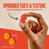 Gummies Bulletproof orange-fraise, texture améliorée en gros plan
