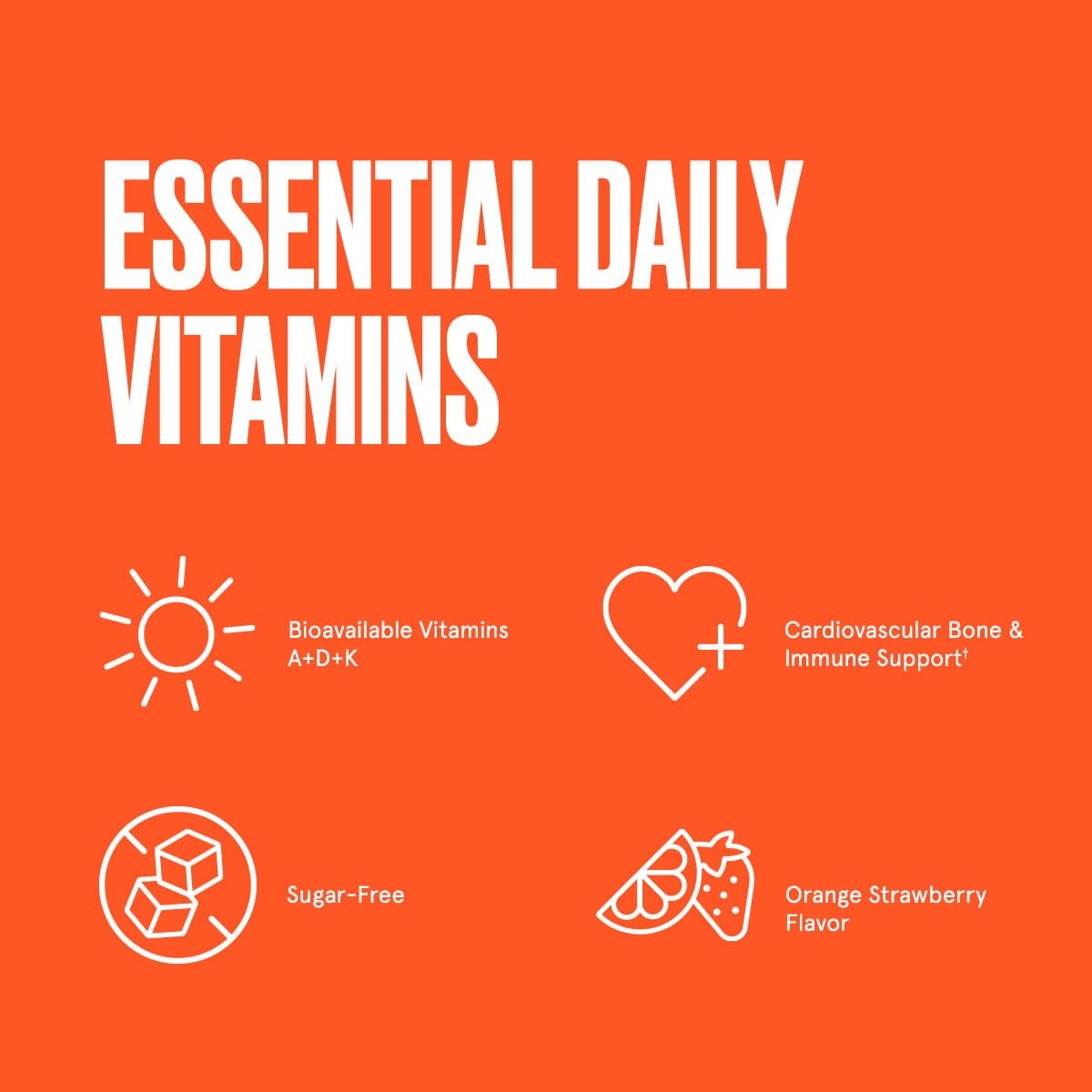 Zoom sur texture lisse des gummies Bulletproof A+D+K