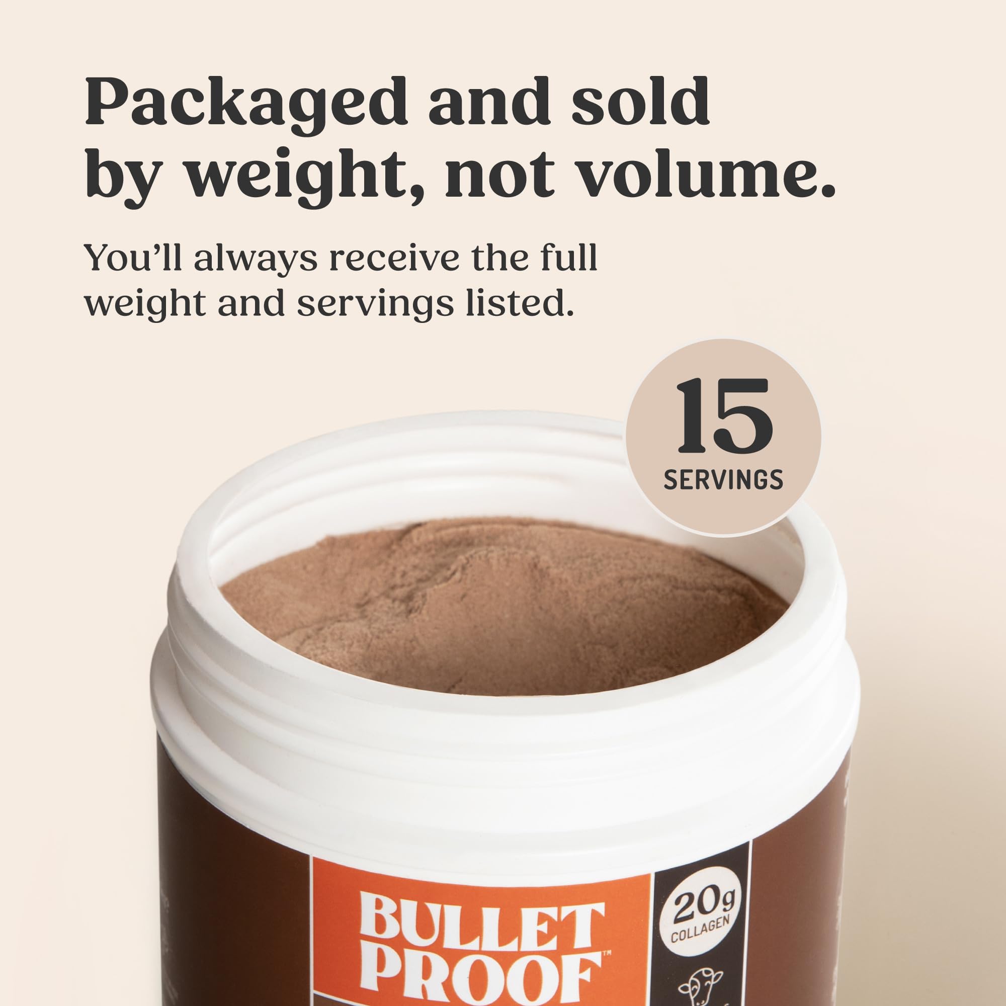 Bulletproof collagène de type I et III, présence naturelle dans l’alimentation.