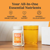 Dose quotidienne affichée sur l'emballage, Bulletproof Zinc avec Cuivre.