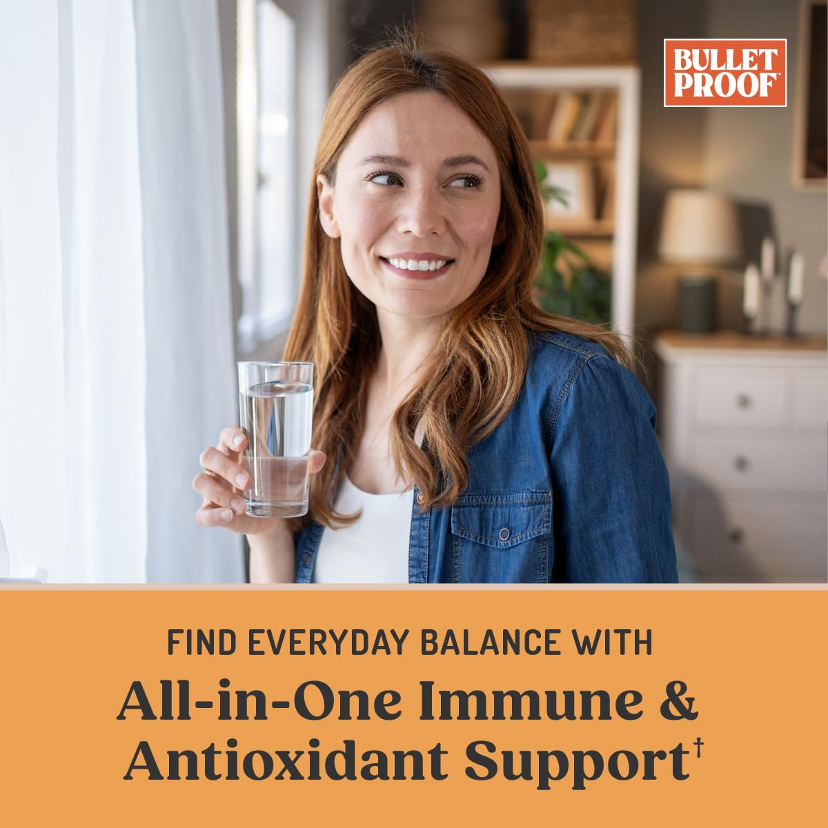Emballage Bulletproof Zinc avec Cuivre, design minimaliste et sans additifs.