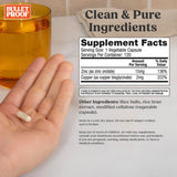 Étiquette Bulletproof Zinc avec Cuivre, informations claires sur les minéraux.