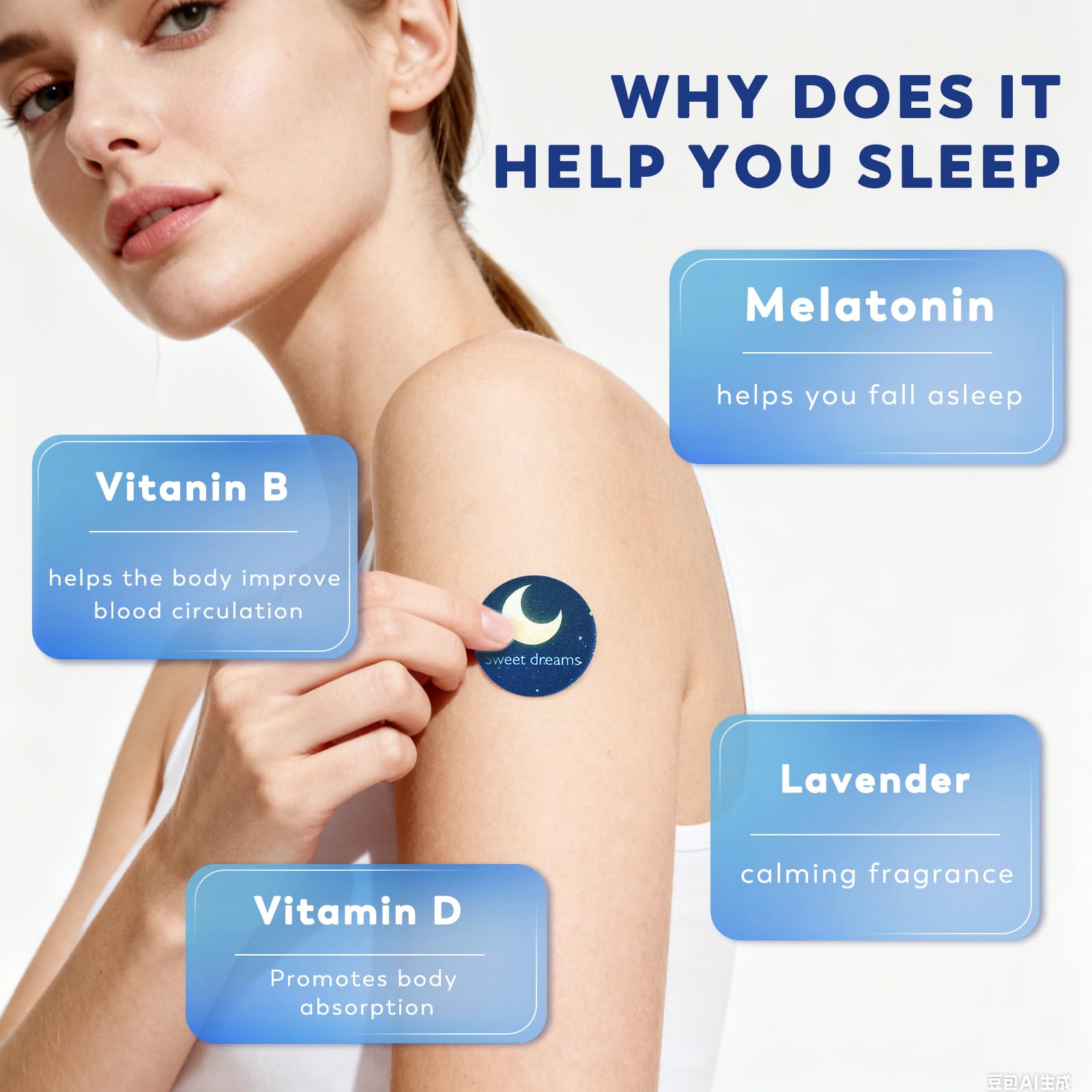 Bulpol patch-sommeil adhesif-longue-duree: reste en place pendant la nuit.