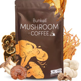 Café Bunkell champignons Crinière de lion en poudre pour énergie et concentration.