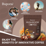 Buporai Café Champignons – crinière de lion pour concentration naturelle et clarté mentale.