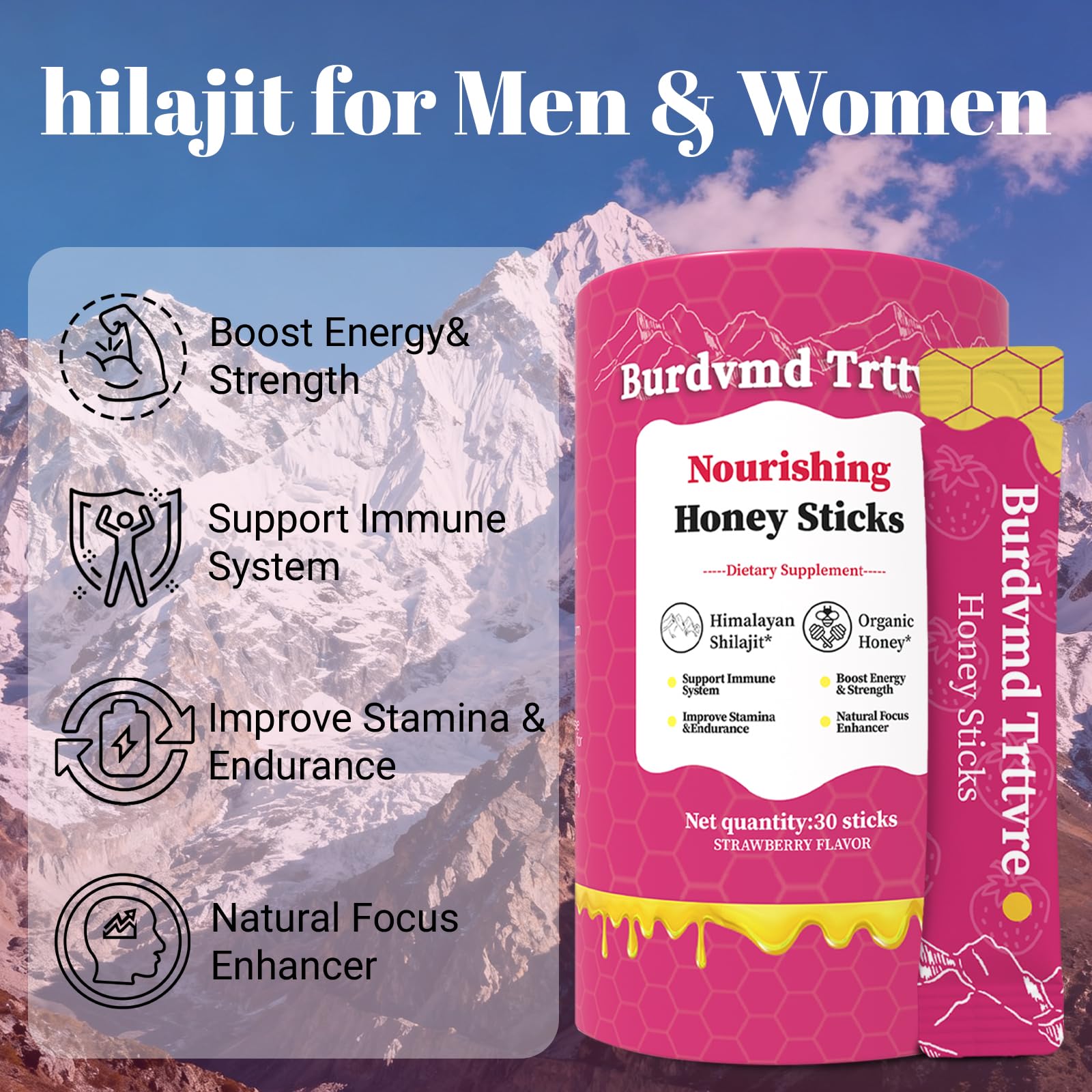 Format énergie quotidien Burdvmd Trttvre Shilajit Stick pour activités.