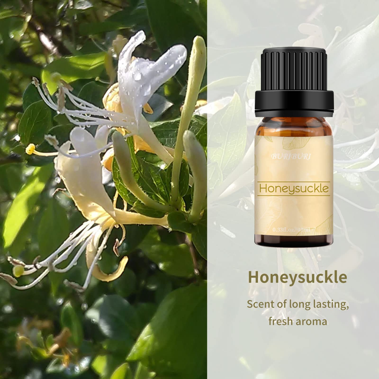 BURIBURI gardenia huile essentielle 10 ml – arôme doux pour diffusion et détente.
