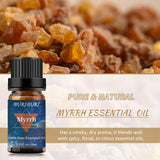 BURIBURI huile de myrrhe en flacon ambré 10ml idéale pour diffusion et massage dilué.