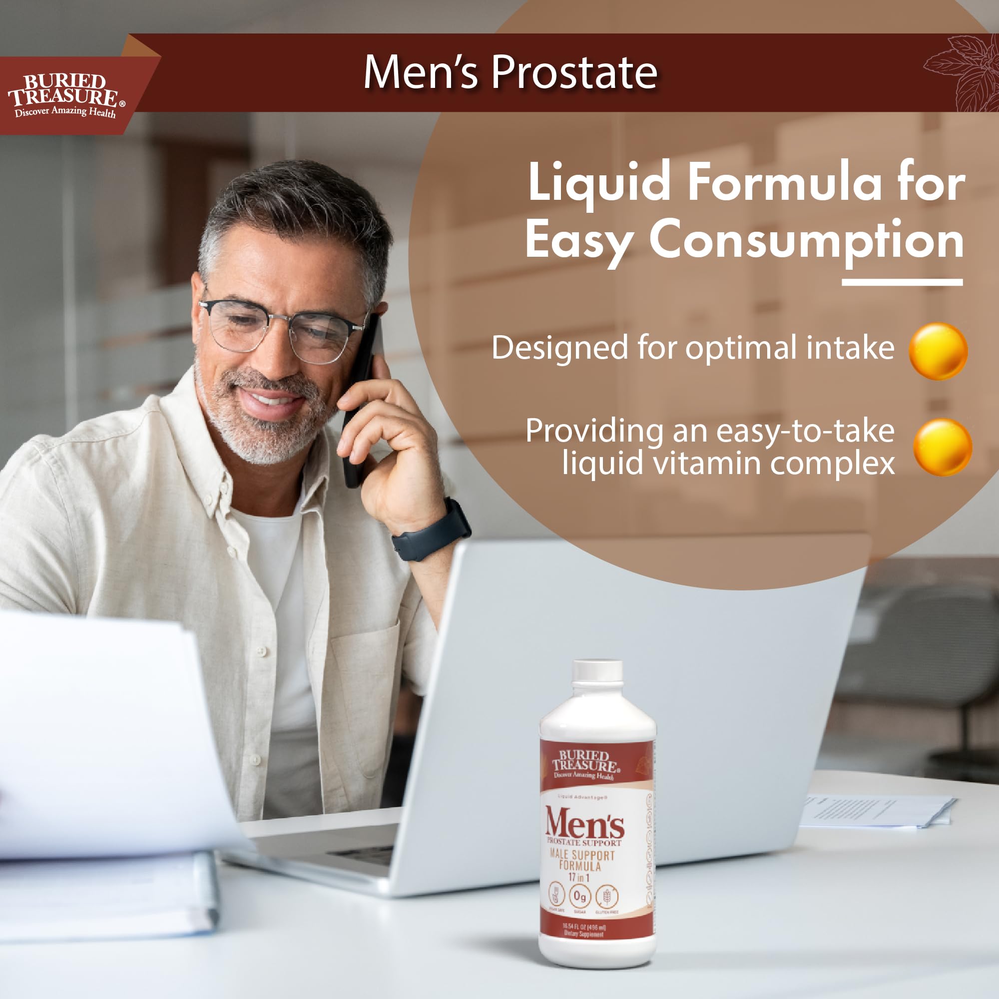 Buried Treasure Prostate - extrait de graines de citrouille pour une nutrition potentielle.
