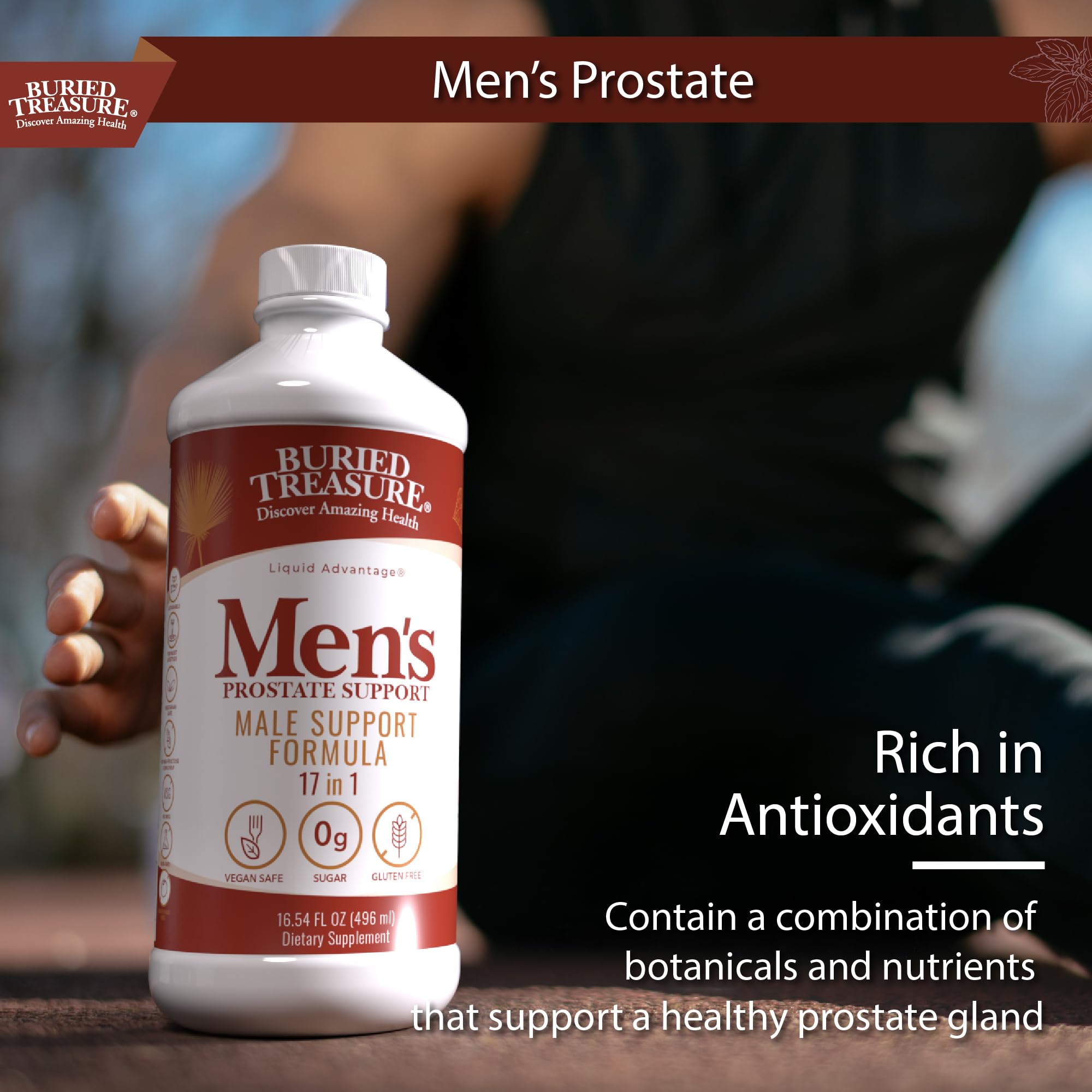 Buried Treasure Prostate - formule liquide à absorption rapide pour plus de confort potentiel.