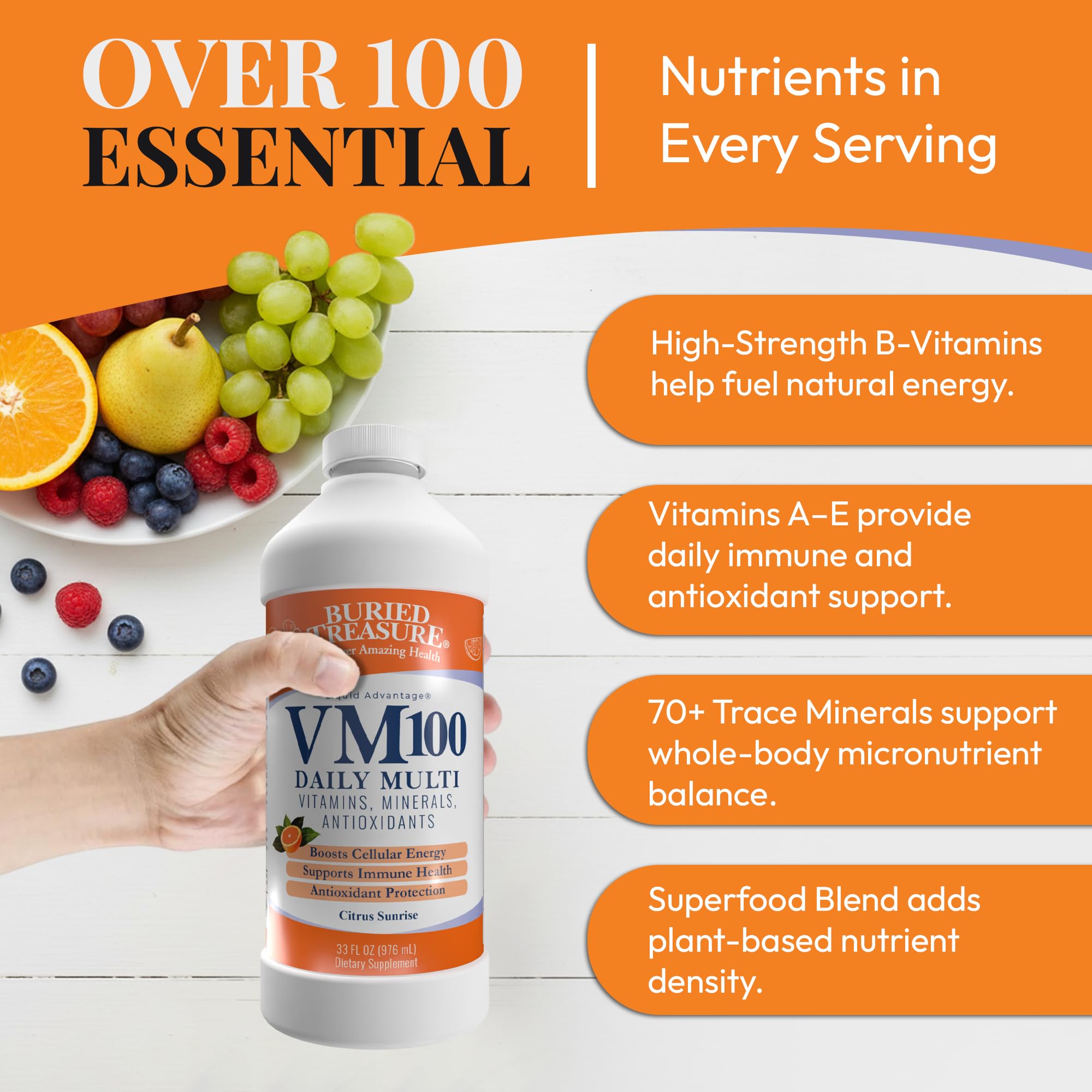 VM100 verre liquide orange-zeste, expérience gustative rafraîchissante.