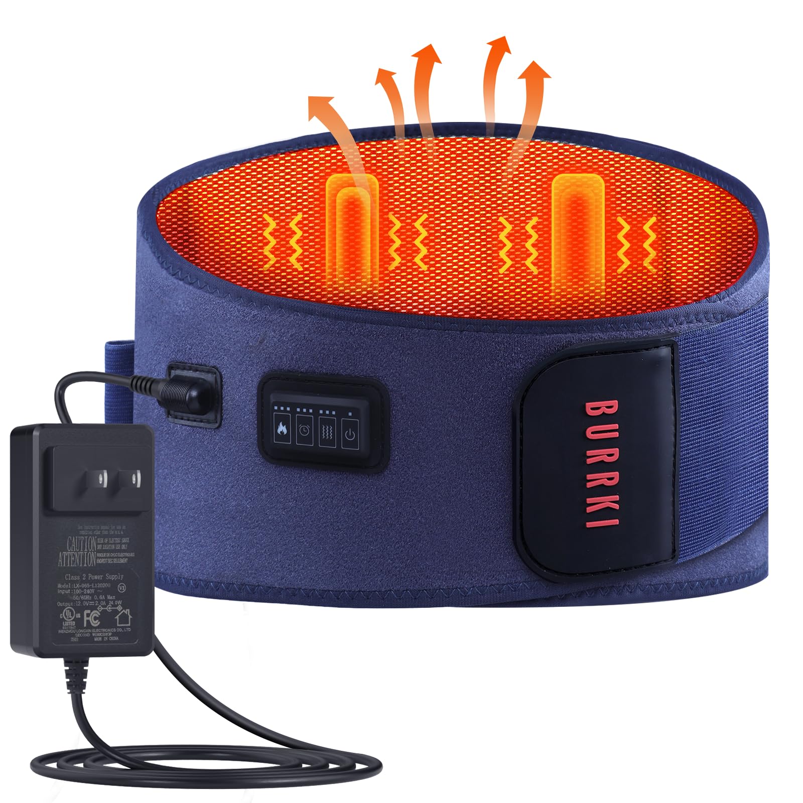 Burrki ceinture chauffante avec masseur dos pour un confort lombaire durable