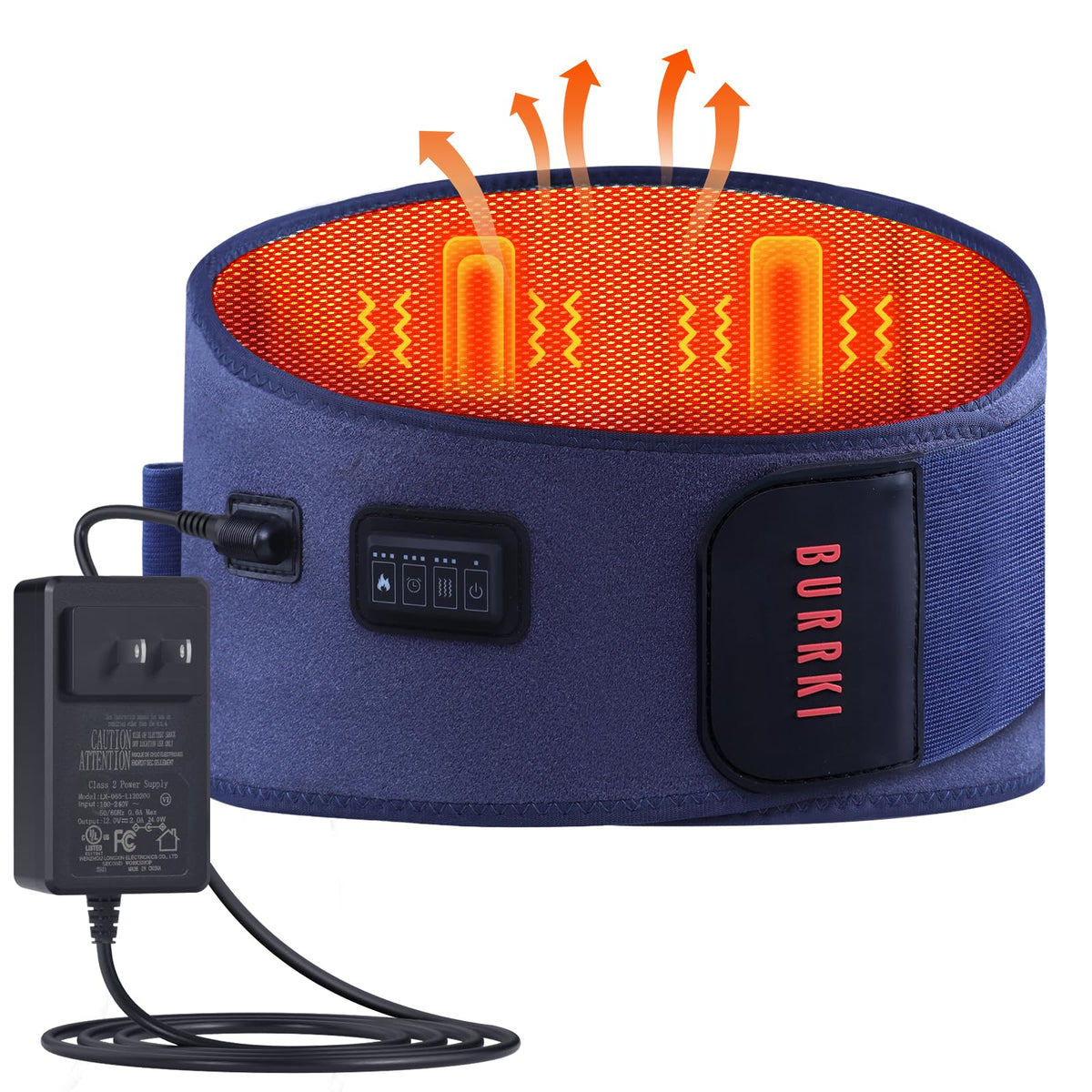 Burrki ceinture chauffante avec masseur dos pour un confort lombaire durable