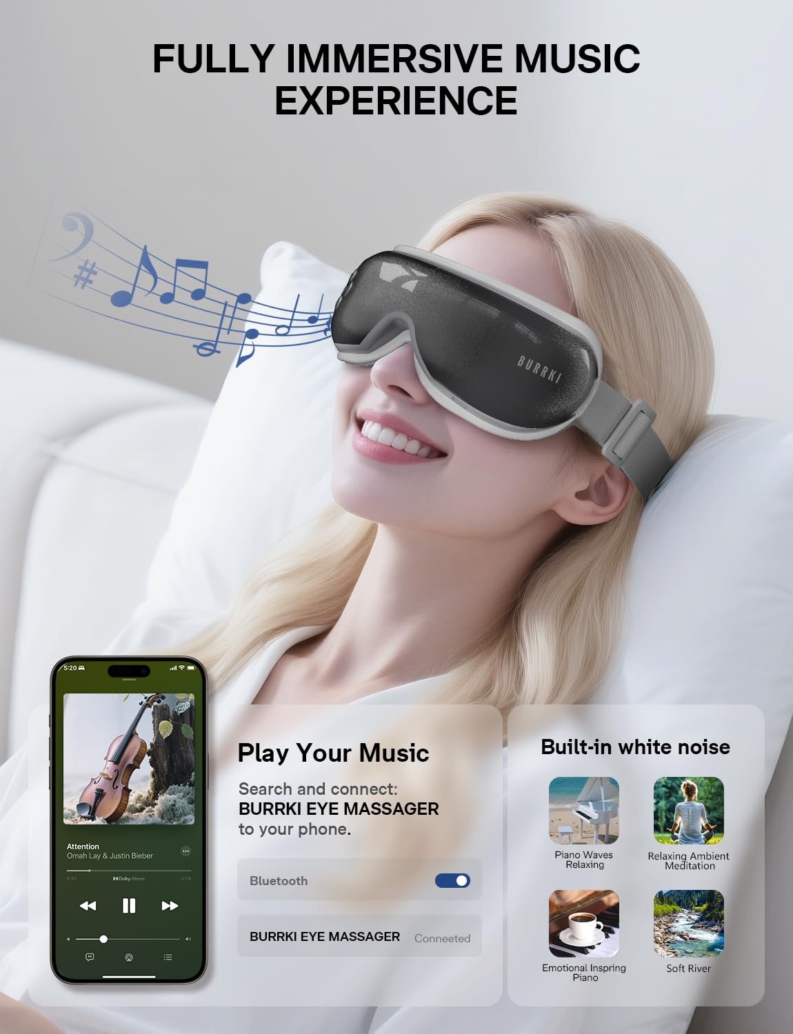 Burrki rechargeable et pliable, idéal pour la maison, le bureau ou les voyages.