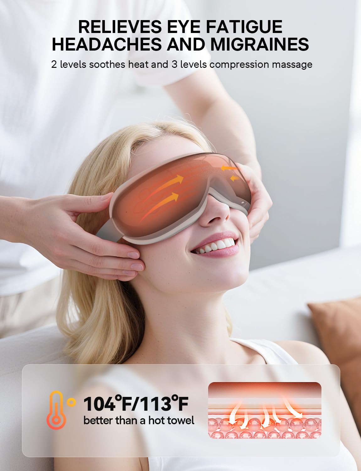 Relaxation des yeux et tempes Burrki pour relâcher les tensions et favoriser la détente.