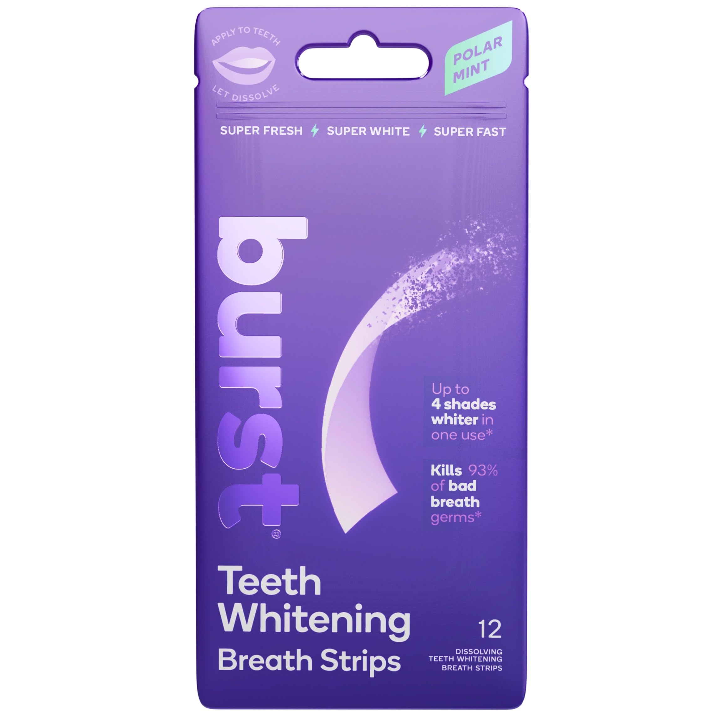 Burst Bandes blanchiment dents menthe polaire – fraîcheur et réduction des germes