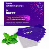 Burst bandes-blanchiment-dents-sensibles-menthe: solution douce pour éclaircir les dents sensibles.