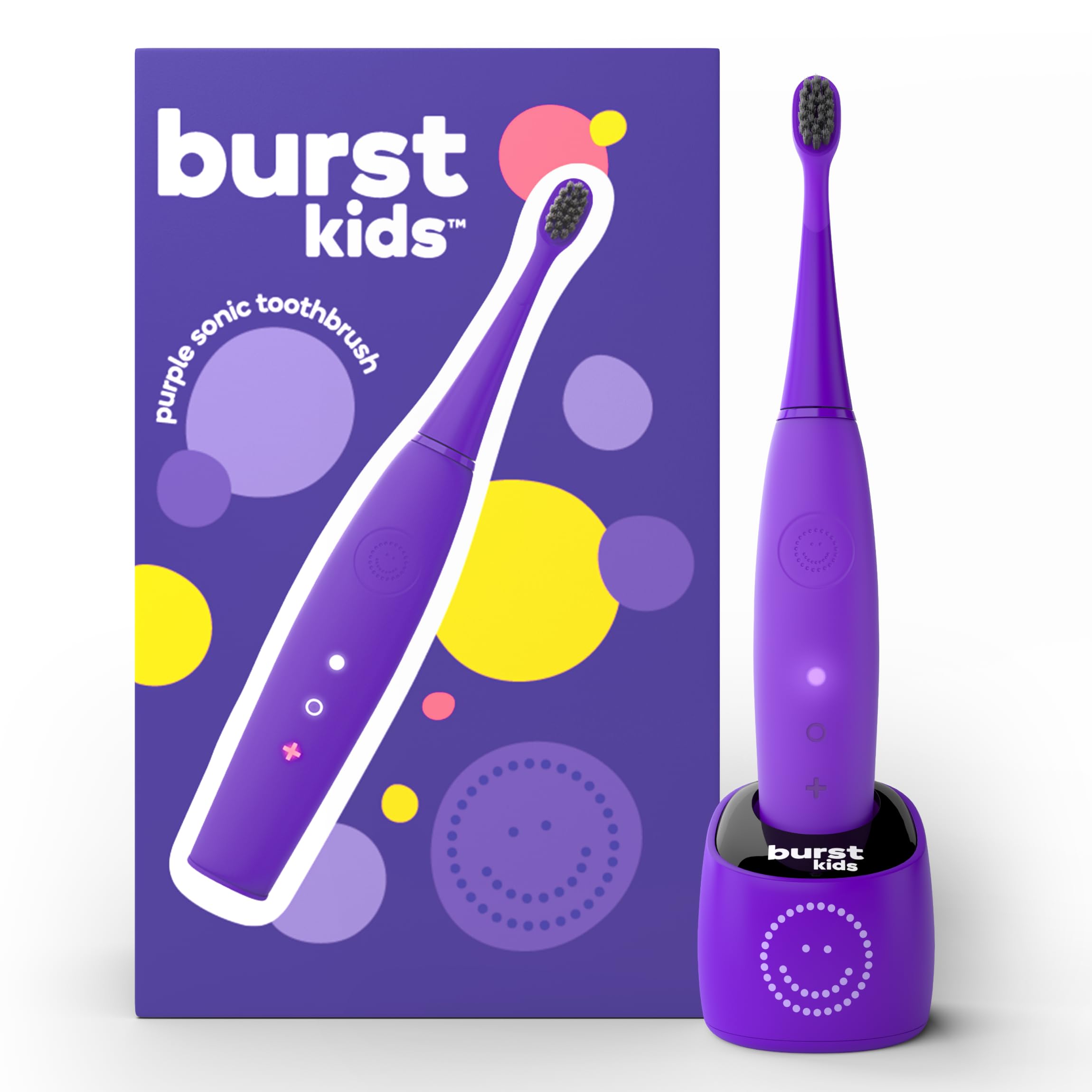  Burst brosse-dent-electrique-enfants-violet : douceur et efficacité pour les premières routines dentaires.