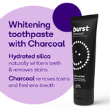 BURST dentifrice charbon 2pack tube-closeup : texture douce et mousse légère.