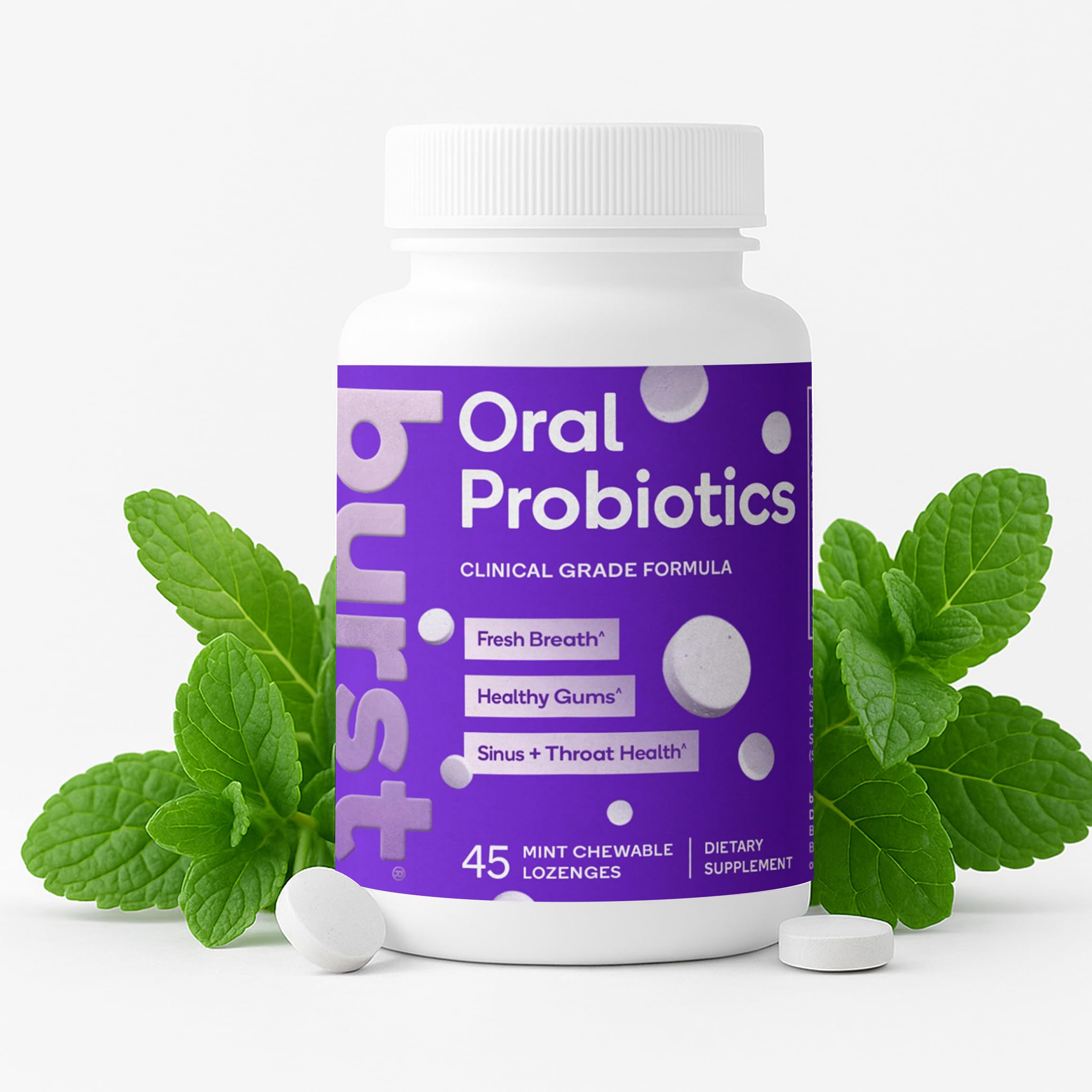 Burst Dental Probiotics tablettes menthe: haleine fraîche et équilibre buccal