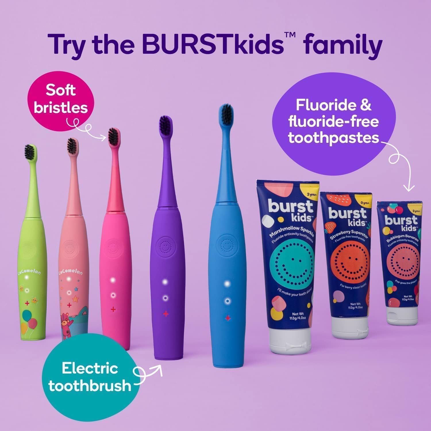 Burst routine du soir, démarrage d'une habitude d'hygiène bucco-dentaire.