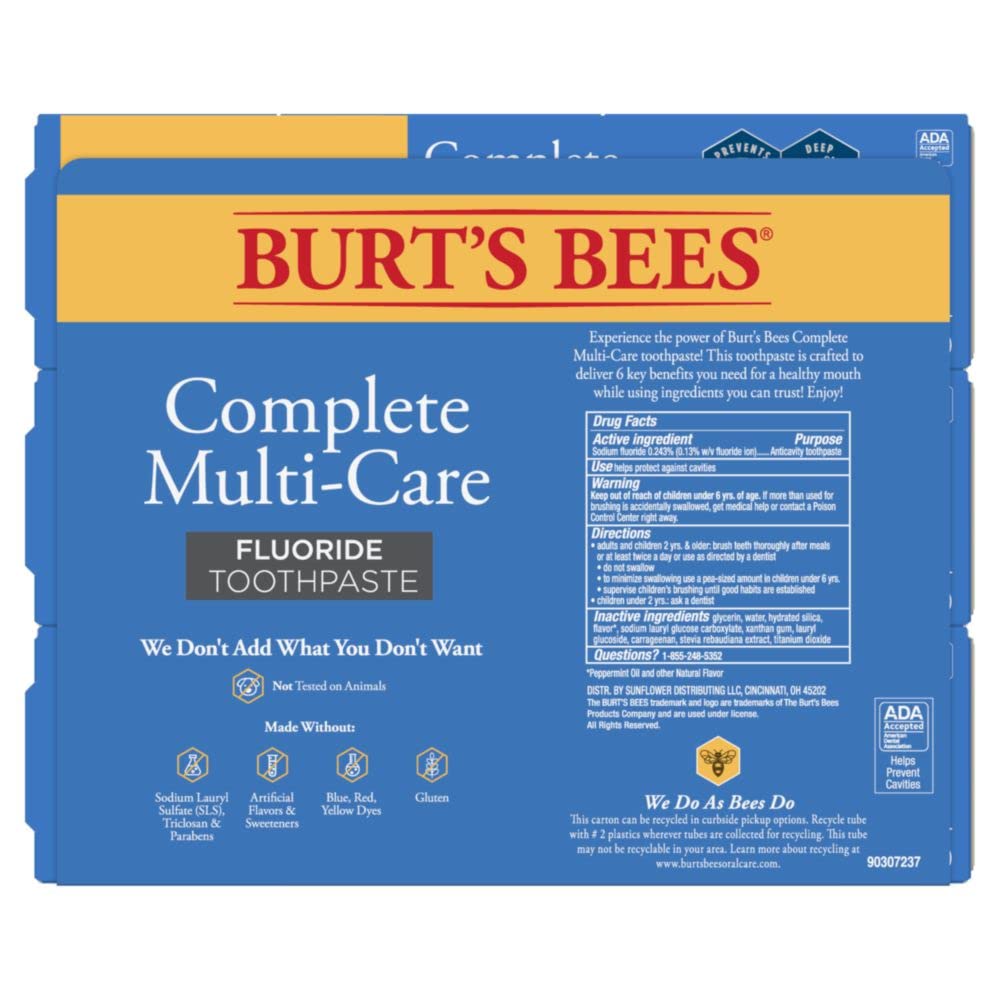 Burts Bees Complete Multi-Care peut aider à réduire les taches et renforcer l'émail.