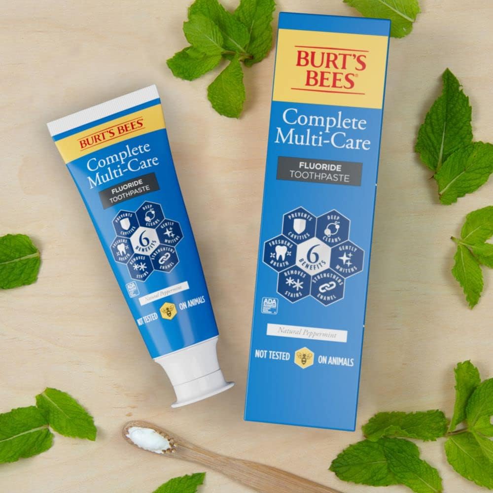 Dentifrice Burts Bees Complete Multi-Care sans parabènes, utilisation sûre.
