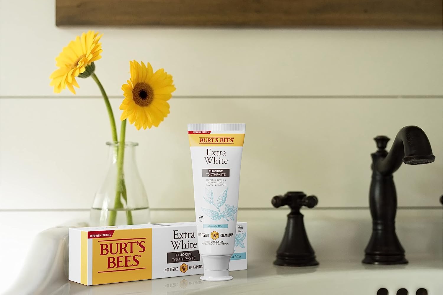 Pack de 3 dentifrices Burt's Bees pour toute la famille.