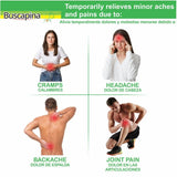 Buscapina caplets compacts, faciles à avaler au bureau ou en déplacement.
