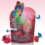 BUTTERFLY'S TEAR gommes betterave bio emballage frontal et promesse énergie naturelle