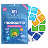 Emballage BuzzPatch montrant les patchs moustiques sur fond neutre